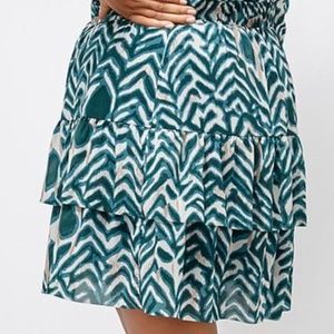 Lane Bryant 6th & Lane Zebra Print Tiered Skirt